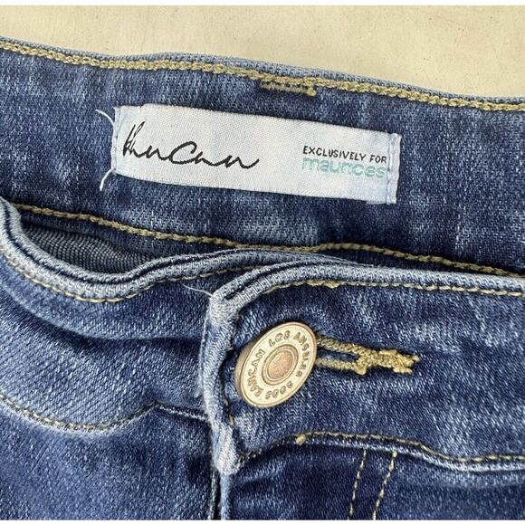 Women’s KanCan Distressed Denim Jean Shorts 4” Inseam Size 31 Blue 21-20 - Picture 2 of 7